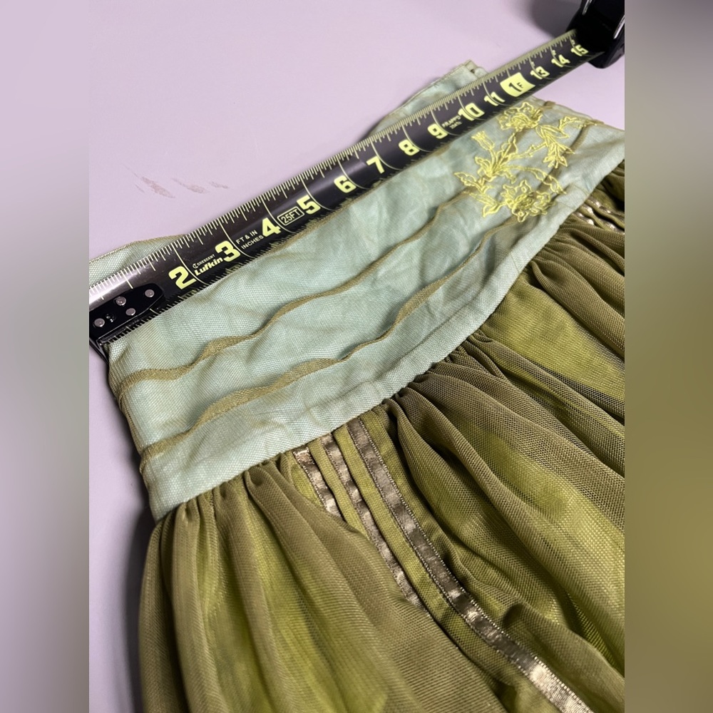 Deux par Deux toile multi textured skirt sz 8 - Picture 3 of 6